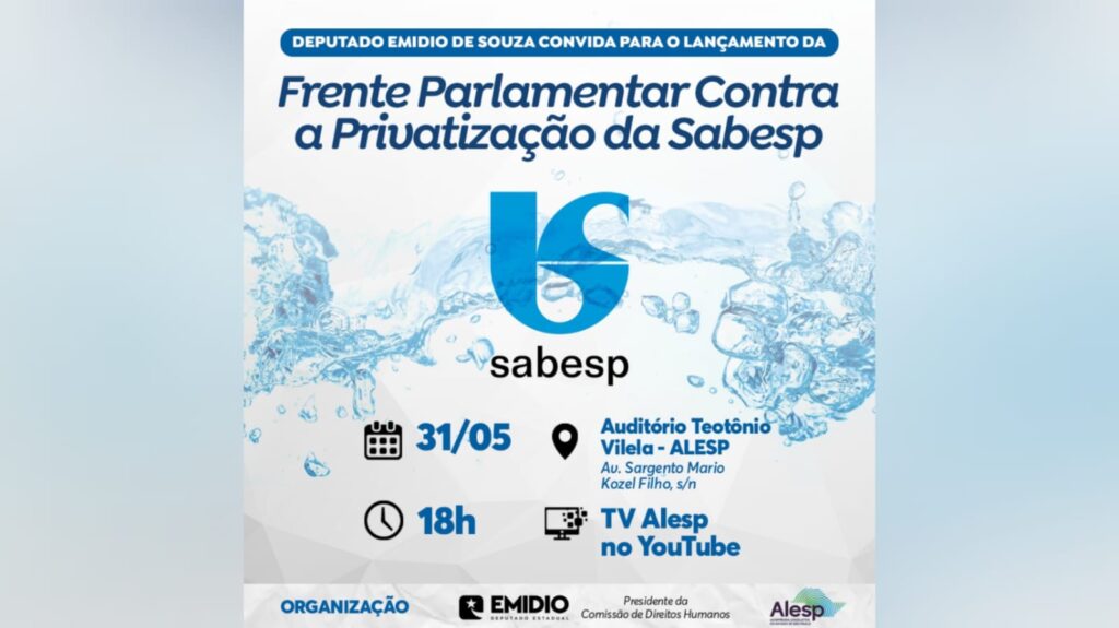 Especialista não vê justificativa para privatização da Sabesp