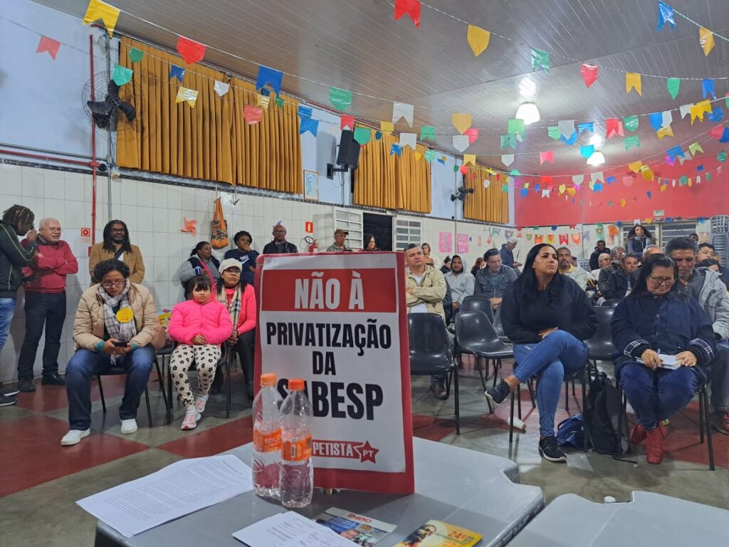 Em defesa do saneamento público de SP: APU presente em mais um evento contra a privatização da Sabesp