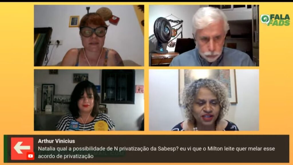 Privatização da Sabesp: diretores da APU participam do programa “Fala, Fads” da TV GGN