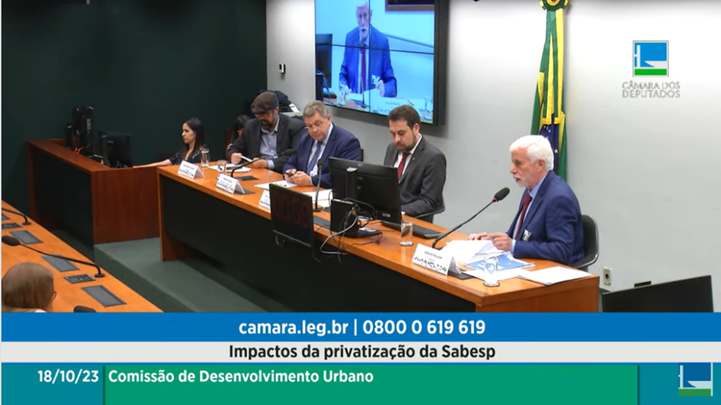 APU integra em audiência pública na Câmara dos Deputados sobre os impactos da privatização da Sabesp