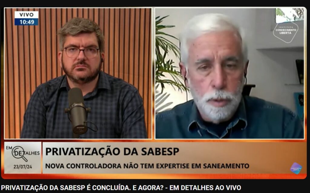 Amauri Pollachi, conselheiro do Ondas, fala ao ICL sobre a privatização da Sabesp